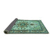 Sideview of Persian Turquoise Traditional Rug, tr4754turq