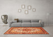 Machine Washable Persian Orange Traditional Area Rugs in a Living Room, wshtr4754org