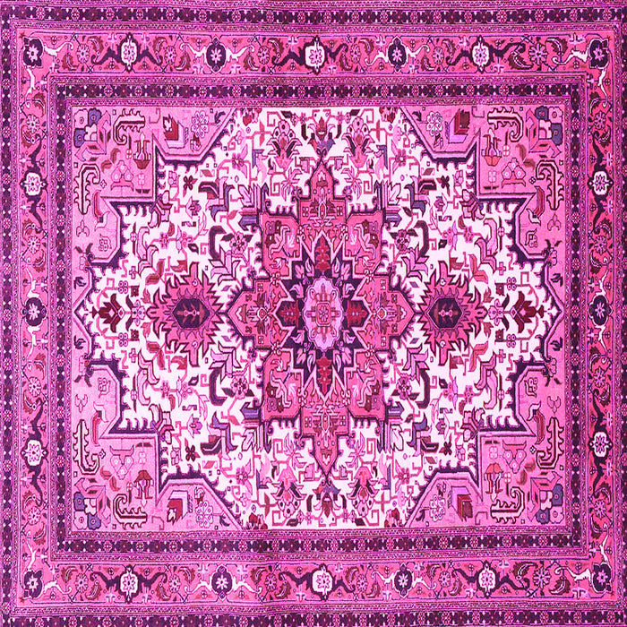 Square Persian Pink Traditional Rug, tr4754pnk