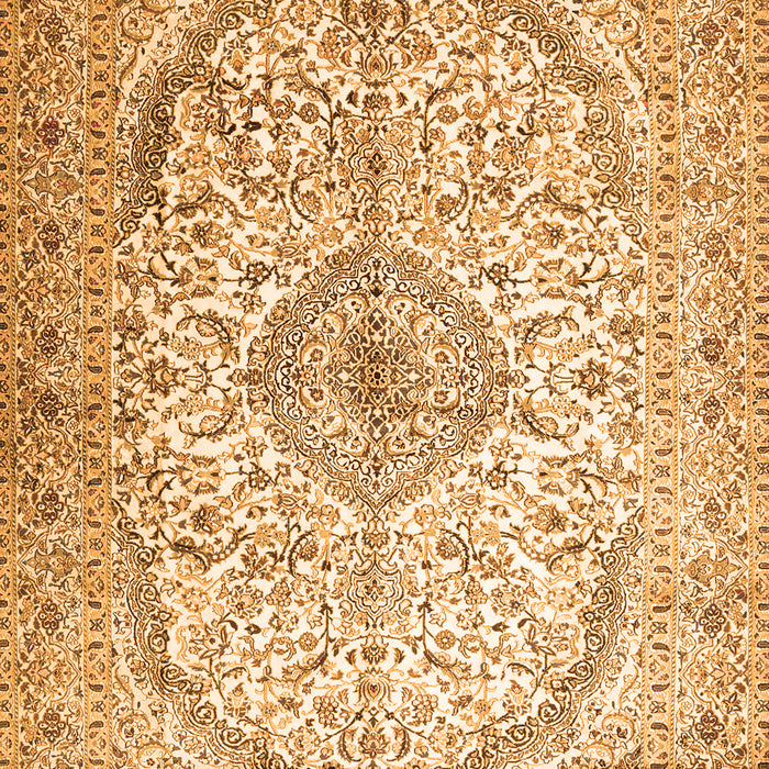 Serging Thickness of Machine Washable Persian Orange Traditional Area Rugs, wshtr4755org