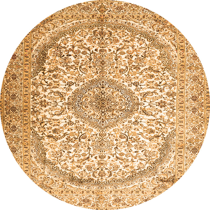 Square Persian Orange Traditional Rug, tr4755org