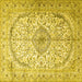 Square Persian Yellow Traditional Rug, tr4755yw