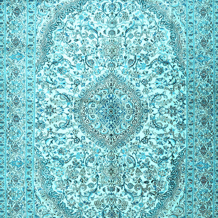 Machine Washable Persian Light Blue Traditional Rug, wshtr4755lblu