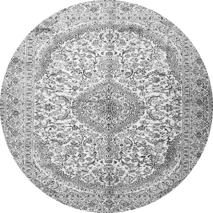 Machine Washable Persian Gray Traditional Rug, wshtr4755gry