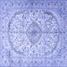 Square Persian Blue Traditional Rug, tr4755blu