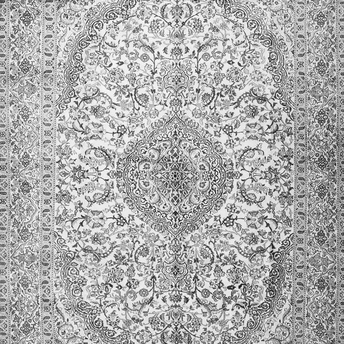 Serging Thickness of Machine Washable Persian Gray Traditional Rug, wshtr4755gry