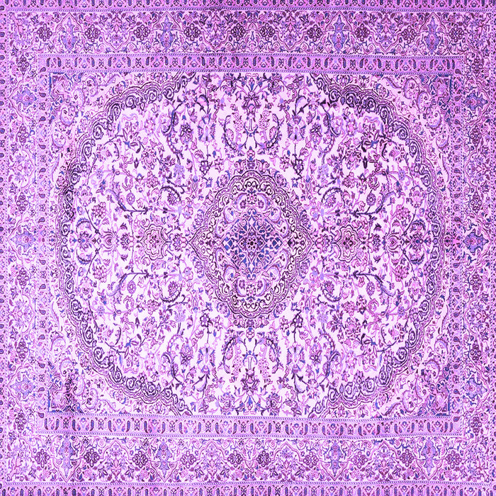 Square Machine Washable Persian Purple Traditional Area Rugs, wshtr4755pur