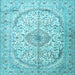 Square Persian Light Blue Traditional Rug, tr4755lblu