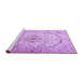 Sideview of Machine Washable Persian Purple Traditional Area Rugs, wshtr4755pur