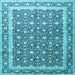 Square Machine Washable Persian Light Blue Traditional Rug, wshtr4756lblu