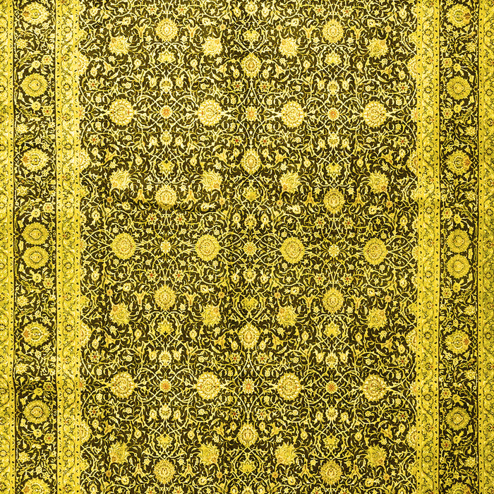Machine Washable Persian Yellow Traditional Rug, wshtr4756yw
