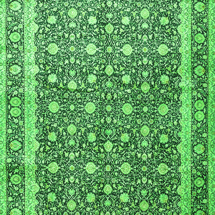 Serging Thickness of Machine Washable Persian Green Traditional Area Rugs, wshtr4756grn