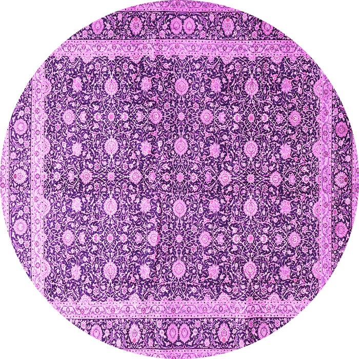 Round Persian Pink Traditional Rug, tr4756pnk