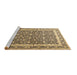 Sideview of Machine Washable Persian Brown Traditional Rug, wshtr4756brn