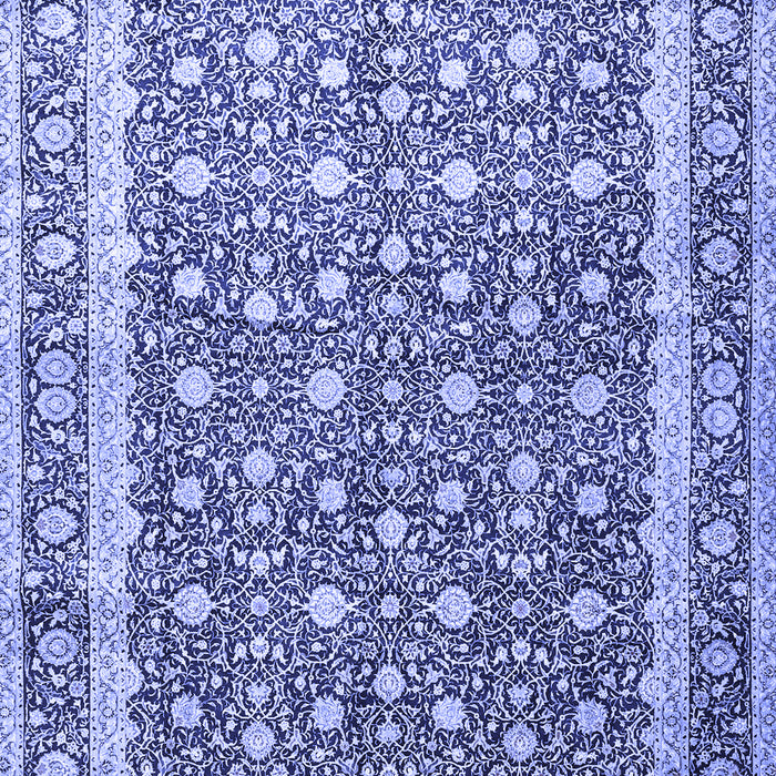 Machine Washable Persian Blue Traditional Rug, wshtr4756blu