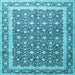 Square Persian Light Blue Traditional Rug, tr4756lblu