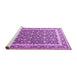 Sideview of Machine Washable Persian Pink Traditional Rug, wshtr4756pnk