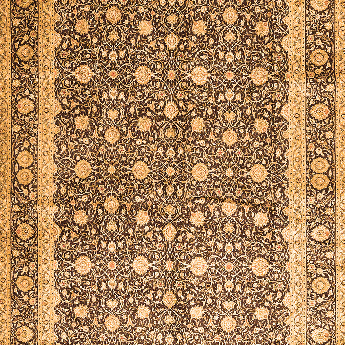 Serging Thickness of Machine Washable Persian Orange Traditional Area Rugs, wshtr4756org