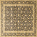 Square Persian Brown Traditional Rug, tr4756brn