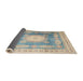 Sideview of Traditional Tan Brown Medallion Rug, tr4757