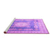 Sideview of Machine Washable Medallion Purple Traditional Area Rugs, wshtr4757pur