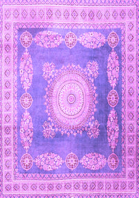 Medallion Purple Traditional Rug, tr4757pur