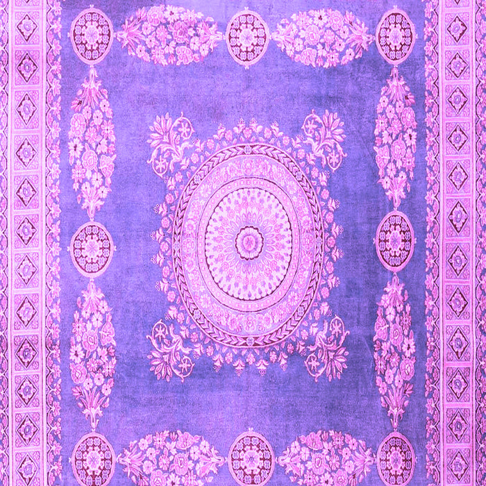 Machine Washable Medallion Purple Traditional Area Rugs, wshtr4757pur