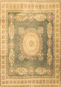 Medallion Brown Traditional Rug, tr4757brn