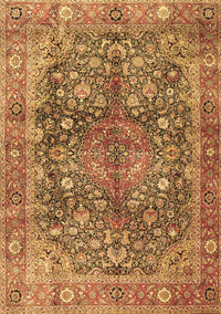 Medallion Brown Traditional Rug, tr4758brn