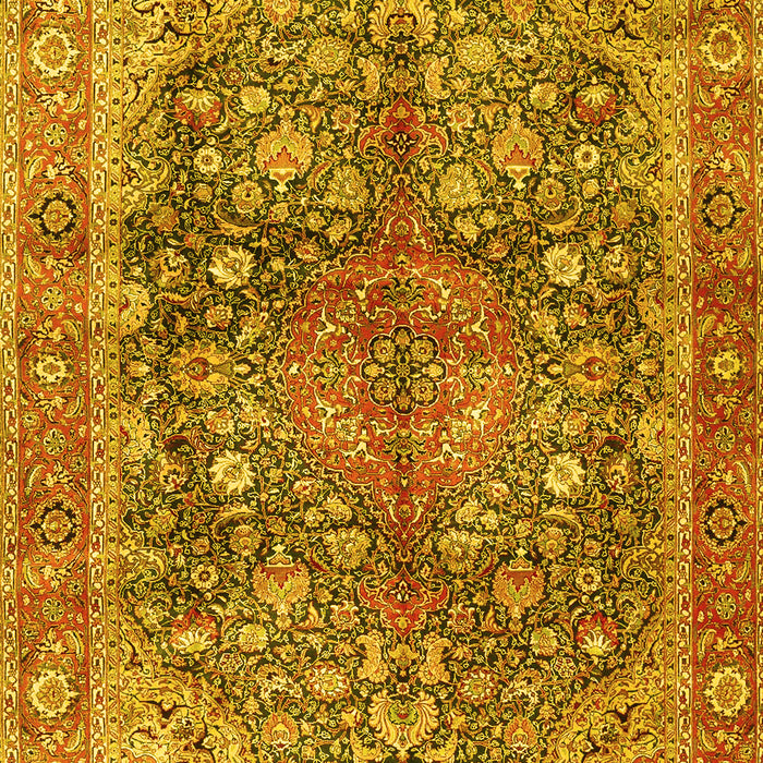Medallion Yellow Traditional Rug, tr4758yw