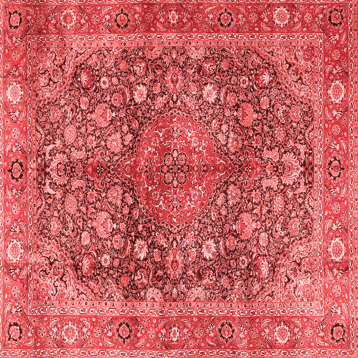 Machine Washable Medallion Red Traditional Rug, wshtr4758red