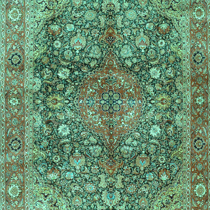 Medallion Turquoise Traditional Rug, tr4758turq