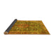 Sideview of Medallion Yellow Traditional Rug, tr4758yw