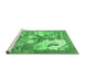 Sideview of Machine Washable Animal Emerald Green Traditional Area Rugs, wshtr4759emgrn