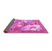 Sideview of Animal Pink Traditional Rug, tr4759pnk