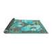 Sideview of Animal Light Blue Traditional Rug, tr4759lblu