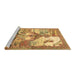 Sideview of Machine Washable Animal Brown Traditional Rug, wshtr4759brn