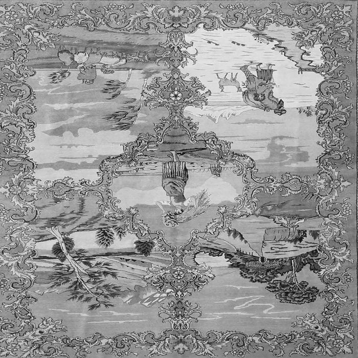 Serging Thickness of Animal Gray Traditional Rug, tr4759gry