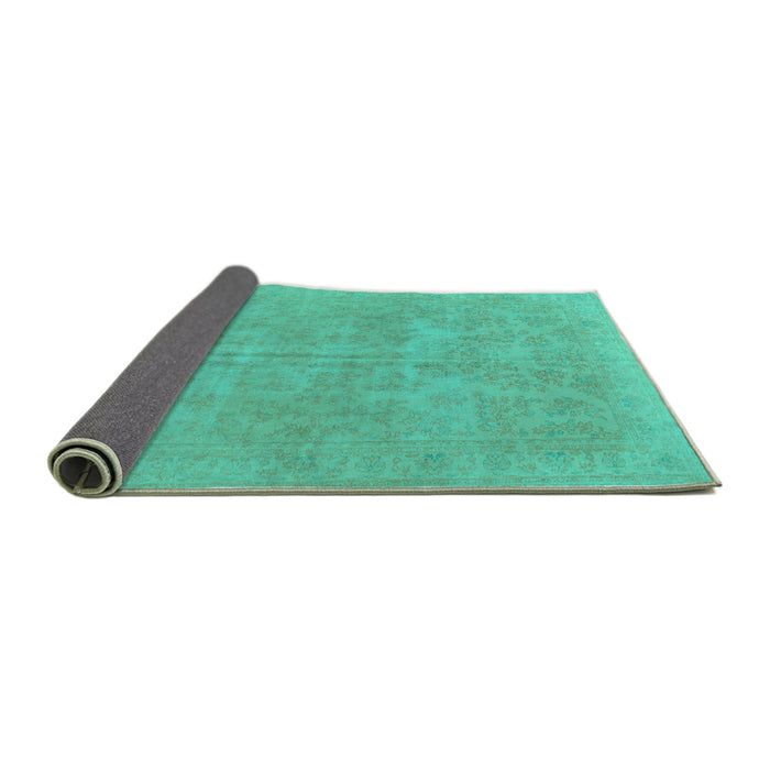 Sideview of Persian Turquoise Traditional Rug, tr475turq
