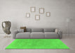 Machine Washable Persian Green Traditional Area Rugs in a Living Room,, wshtr475grn