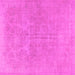 Square Machine Washable Persian Pink Traditional Rug, wshtr475pnk
