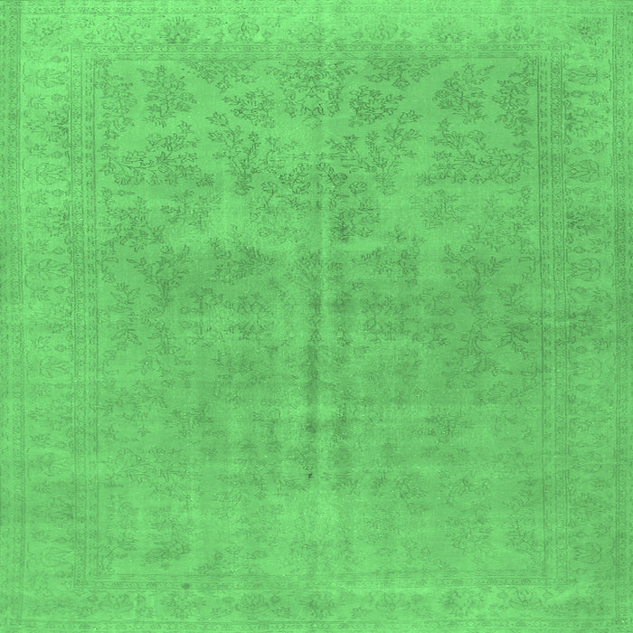 Square Persian Emerald Green Traditional Rug, tr475emgrn