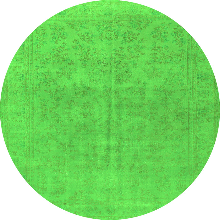 Square Persian Green Traditional Rug, tr475grn