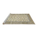 Sideview of Machine Washable Traditional Dark Almond Brown Rug, wshtr4760