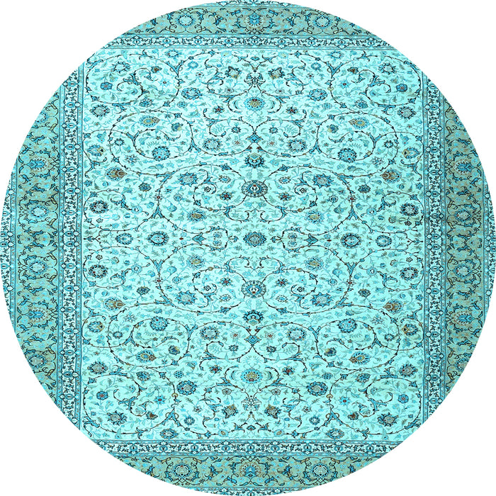 Round Persian Light Blue Traditional Rug, tr4760lblu