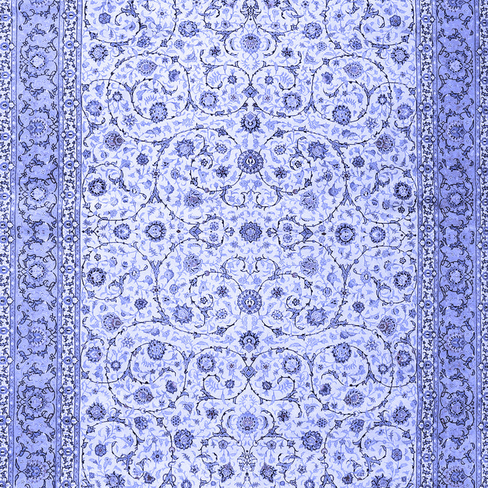 Machine Washable Persian Blue Traditional Rug, wshtr4760blu