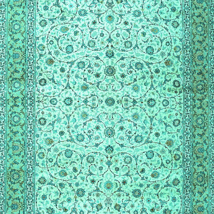 Machine Washable Persian Turquoise Traditional Area Rugs, wshtr4760turq