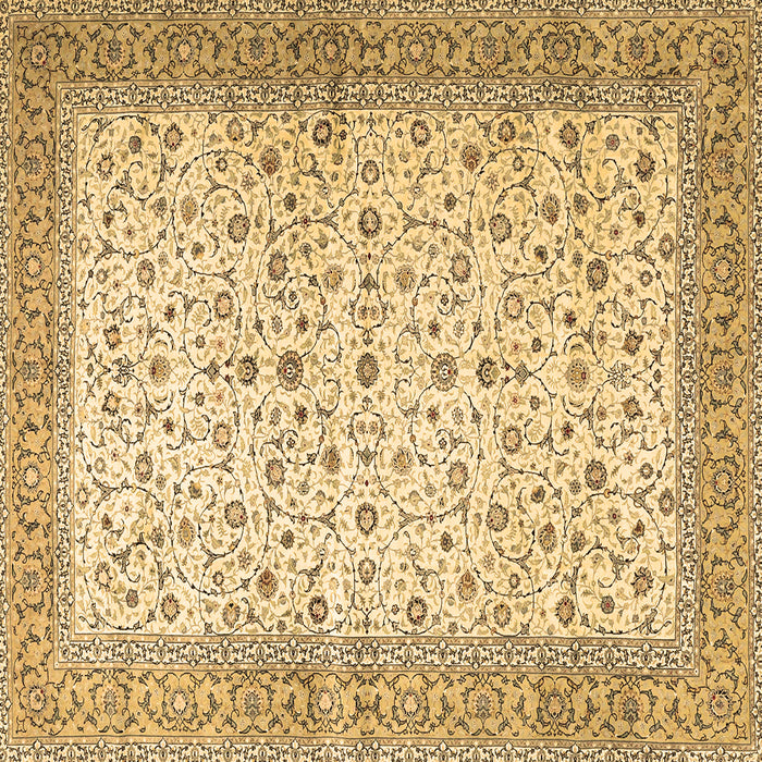 Square Persian Brown Traditional Rug, tr4760brn
