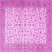 Square Persian Pink Traditional Rug, tr4760pnk