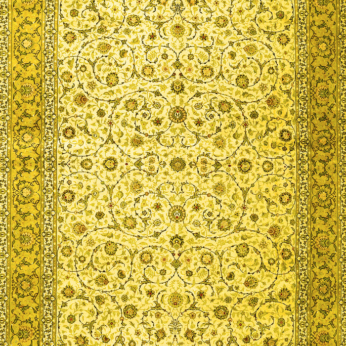 Machine Washable Persian Yellow Traditional Rug, wshtr4760yw